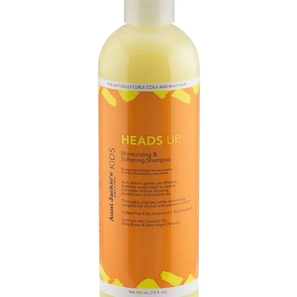 💥 Aunt Jackie's Kids Heads Up Moisturizing and Hair Softening Shampoo 12…🎁